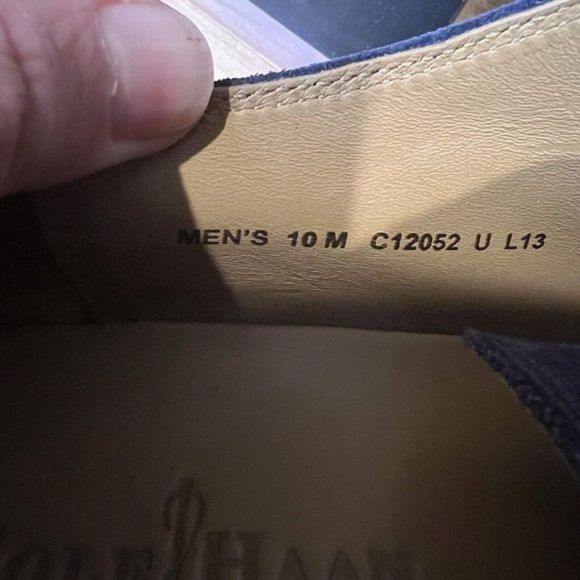 Mens Cole Haan South St Blue Suede Plain Toe Dress Derby Shoes Size 10 M‎ GUC - Picture 6 of 6